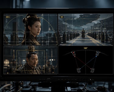 NovMotion technical filmmaking pipeline interface demonstrating director-level film grammar executio