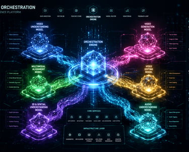 NovMotion generative artificial intelligence engineering dashboard showing full-stack multi-model or