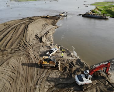 levee repair and structural support services Gulf South infrastructure projects