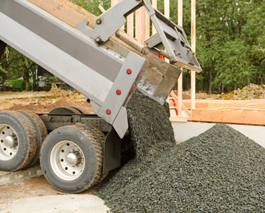 aggregate delivery for roadway and bridge approach construction