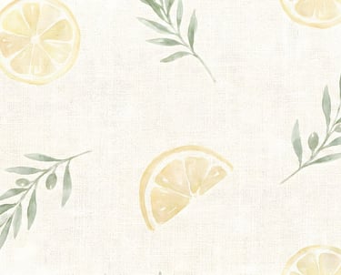 Summer Theme | Fresh Summer Lemon & Olive Watercolor