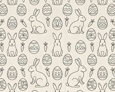 Easter Theme | Minimalist Easter Bunny Line Art