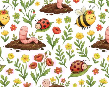 Earth Day Theme | Whimsical Garden Critters & Bees