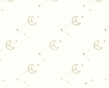 Constellation Theme | Minimalist Kawaii Golden Moon & Stars