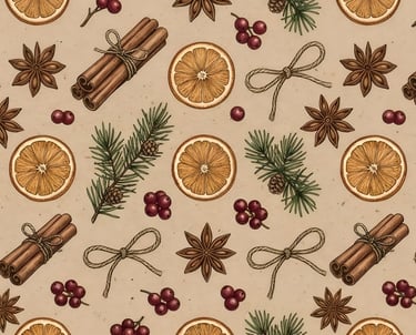 Christmas Theme | Rustic Christmas Spices & Orange