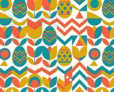 Easter Theme | Mid-Century Modern Easter Geometric