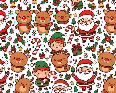 Christmas Theme | Cute Christmas Santa Elf and Reindeer