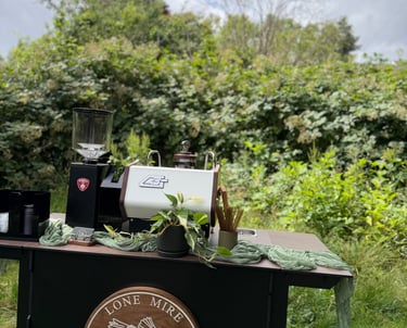 Coffee Cart setup outside ready for an event in Portland OR