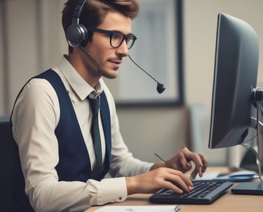 A friendly trainer guiding a small group through an AI workshop.
