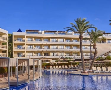 Blue Sky and Swimming Pool at Zafiro Palmanova Hotel