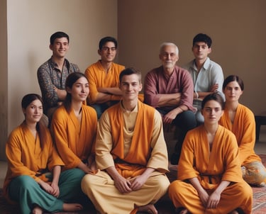 A couple sitting together in a cozy counseling session.
