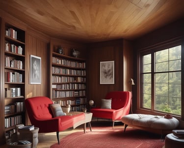 A calm therapy room with soft lighting and comfortable seating.