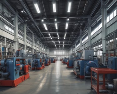 Laboratory technicians in white coats inspecting pharmaceutical products under bright lights.