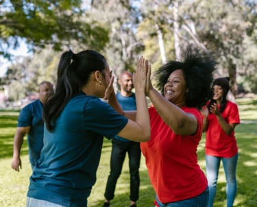 Support worker providing companionship and community access