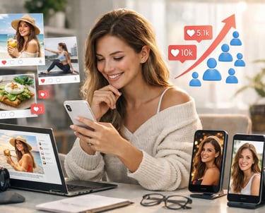 AI-crafted social media content designed to boost influencer engagement and follower growth