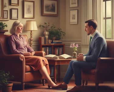 A group of diverse people collaborating in a bright, welcoming coaching session.