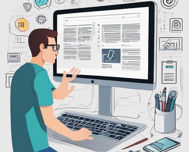 A web of interconnected blogs and websites illustrating link building connections.