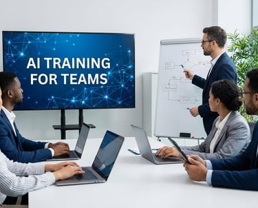 Healthcare professionals participating in AI training focused on ethical AI use, workflow efficiency