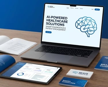 Healthcare consultants reviewing patient-focused messaging, compliant content strategy, and healthca