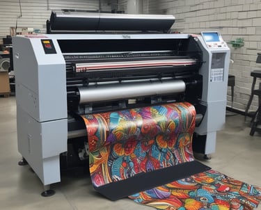 A sleek, tall pylon sign standing prominently against a clear blue sky at a bustling shopping center.