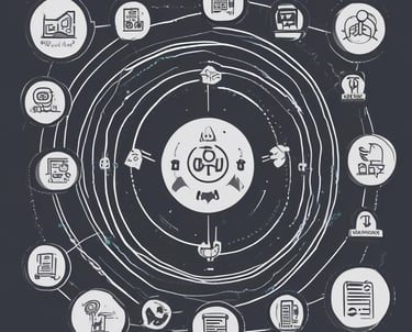 A confident business consultant advises a diverse group of executives in a sleek, modern office setting.