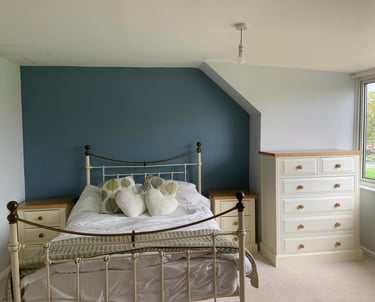 interior bedroom decoration painting wallpapering