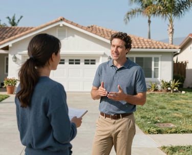 home buyer explaining to home owner how as-is process works