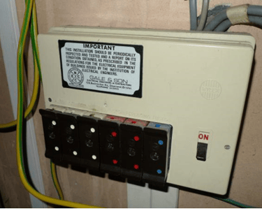 Old outdated consumer unit