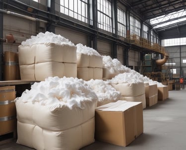 A technician inspecting chemical tanks at an industrial water treatment facility.