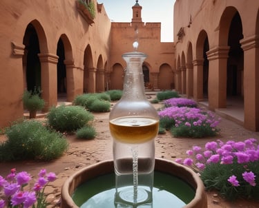 Elegant oud wood pieces arranged on a traditional Moroccan fabric.