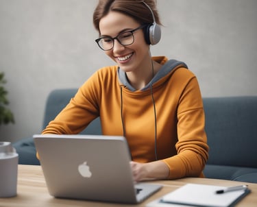 A family streaming a movie together on a large TV in the living room.