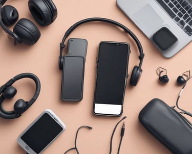 A colorful grid showcasing four distinct product categories with icons representing each.