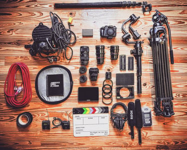 Video production in Eastern North Carolina Gear and film-making equipment