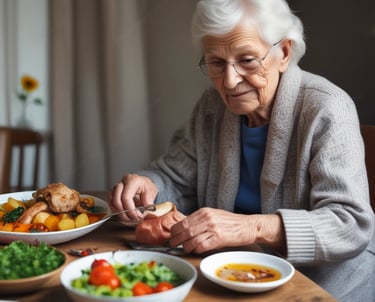 A cheerful person receiving a freshly packed lunch box at their doorstep.