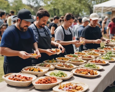 A vibrant taco platter with colorful toppings ready for a party.
