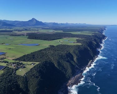 luxury eco-retreat in Garden Route aerial view