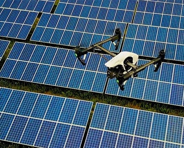 Drone ile güneş enerjisi santrali time-lapse çekimi