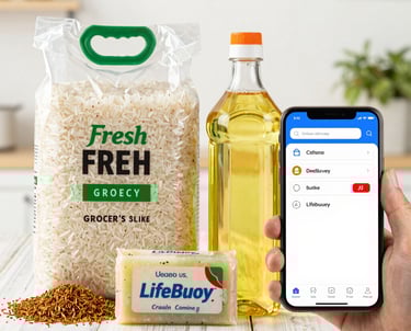 A colorful assortment of fresh fruits and vegetables arranged in a rustic basket.