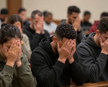 Volunteers handing out food packages to community members in Moose Jaw.