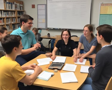 A professional consultant reviewing GST documents with a client in a modern office.