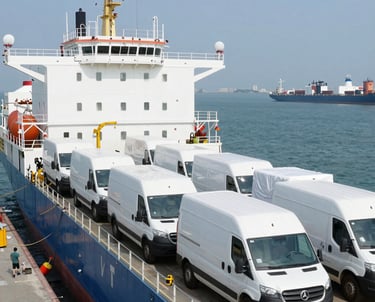 A detailed view of a naval ship under construction with engineers reviewing technical documents.