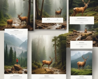 A serene view of the snow-capped Himalayas with a winding river and lush green forests in Uttarakhand.