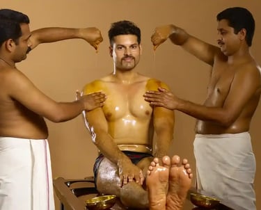 Ayurvedic treatment for Parkinson’s disease with herbal therapy and oil massage