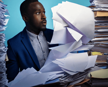 entrepreneur sous les papiers