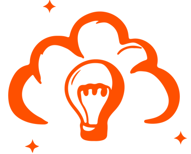 Nube en la que una bombilla ilumina el camino