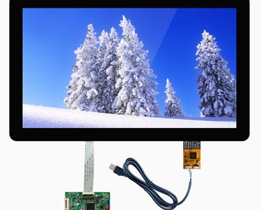 a computer monitor screen with a computer and a raspberry