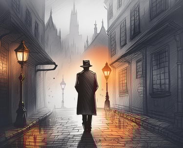 Así nos imaginamos que puede consolidarse el estilo de ilustración para nuestro libro sobre Sherlock