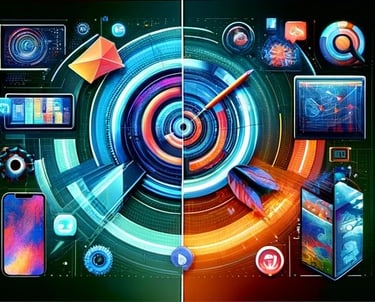 a split screen shot of a set of two different images of a clockwork