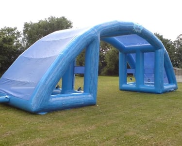 water slides and water games