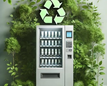une machine ecologique avec des arbres autour
